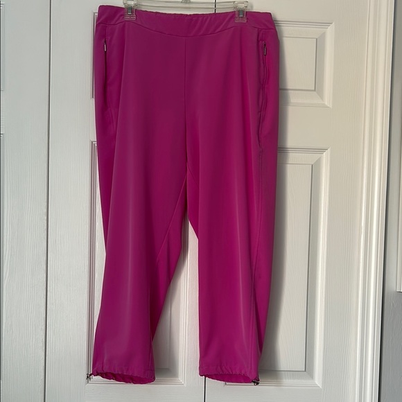 Chico's Pink Zenergy Bungee Cropped Pants - Picture 1 of 6
